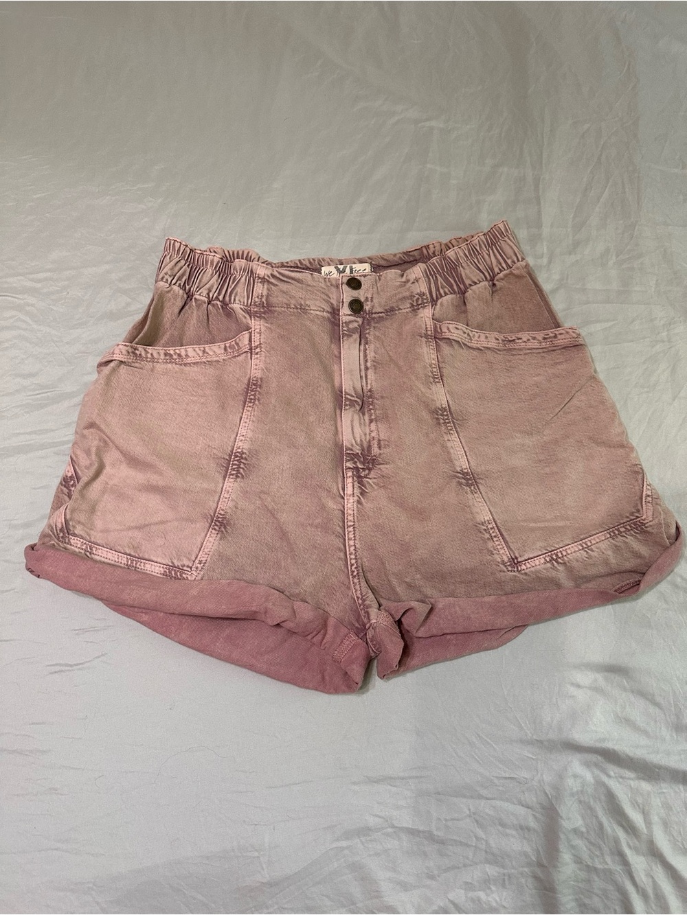 We The Free Washed Blush Pink High-Waist Shorts